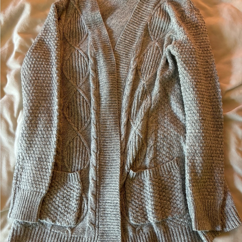 Gray cardigan